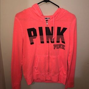 pink victoria’s secret hoodie